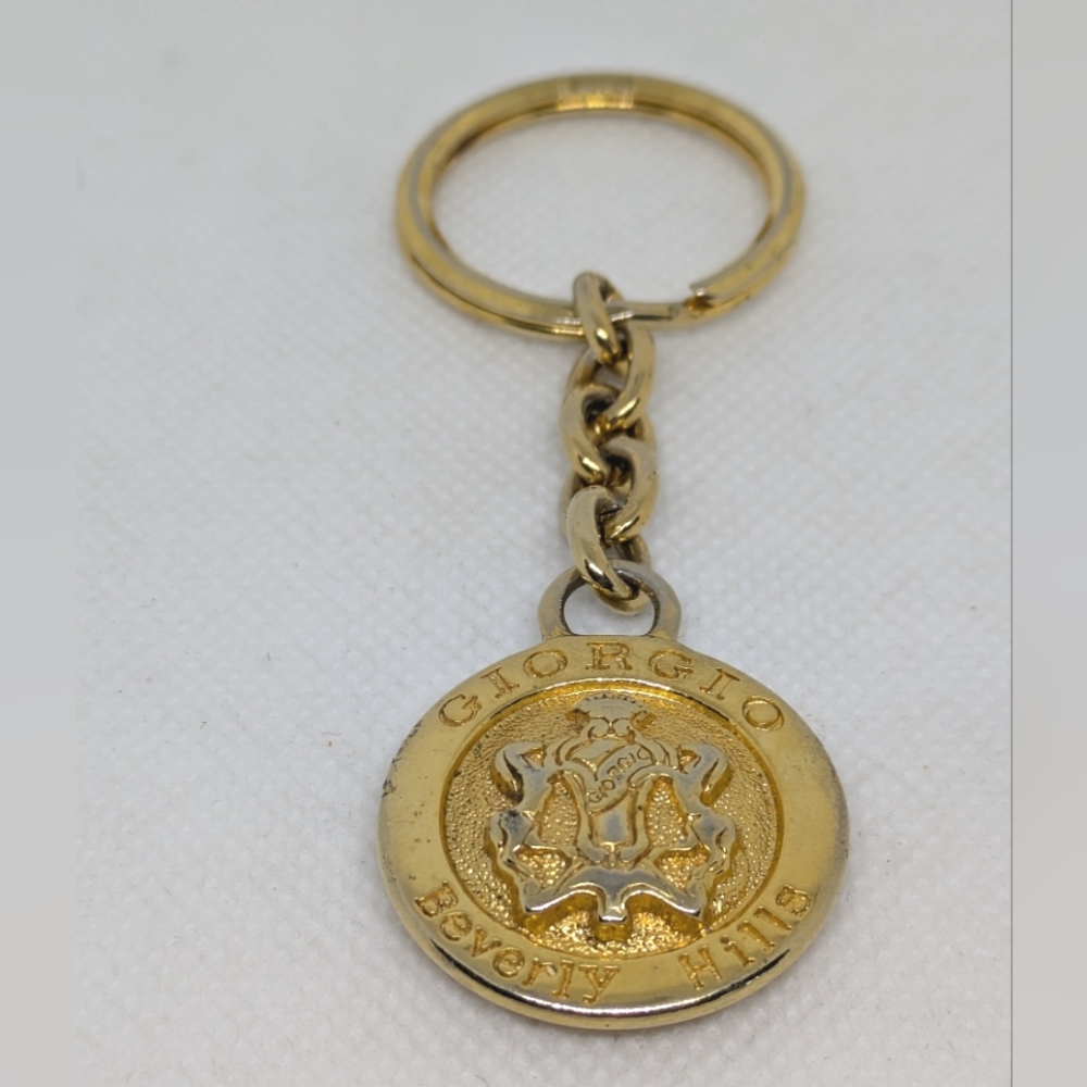 Giorgio Beverly Hills Gold Tone Keychain Vintage as Is - Picture 3 of 7